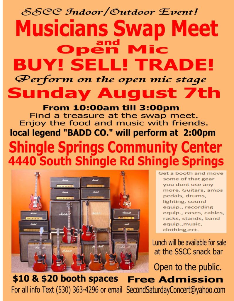 Shingle Springs Community Center » Musicians Swap Meet