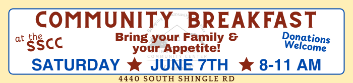 community breakfast banner